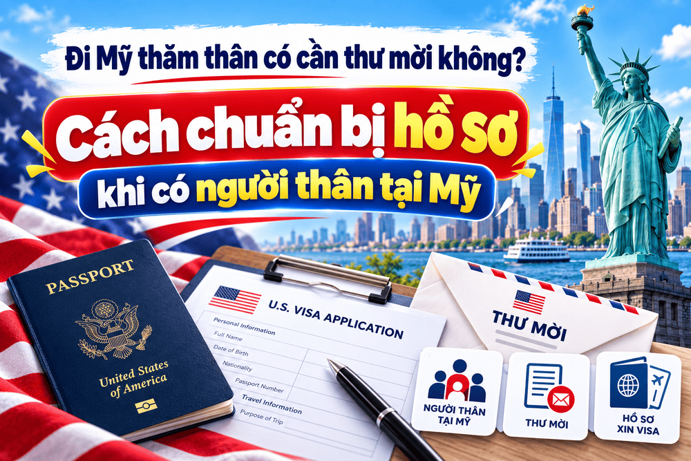 Đi Mỹ thăm thân có cần thư mời không? Cách chuẩn bị hồ sơ khi có người thân tại Mỹ